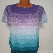 Одежда handmade. Livemaster - original item Knitted top with sleeves Sochi nights. Handmade.