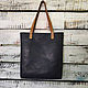 Leather shopper bag womens blue. Classic Bag. BAGgAGE by Ninell сумки из кожи (Нина). Online shopping on My Livemaster.  Фото №2
