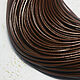 Leather cord 2 mm Brown 50 cm genuine leather, Cords, Solikamsk,  Фото №1
