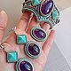 Комплект с аметистами. Комплекты украшений. Мария Кардакова Jewelry with Soul. Ярмарка Мастеров.  Фото №5
