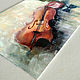 Painting Violin whiskey still life in a frame. Pictures. Yulia Berseneva ColoredCatsArt. My Livemaster. Фото №6