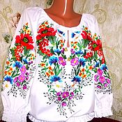 Одежда handmade. Livemaster - original item Women`s embroidered shirt 