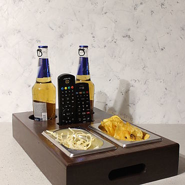 Украшения ручной работы. Ярмарка Мастеров - ручная работа Поднос деревянный для пива - пивница. Handmade.