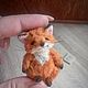 Тедди лис  (миниатюра). Тедди Зверята. Teddy-ot-Vileny. Коллекционная ручная работа. Интернет-магазин Ярмарка Мастеров.  Фото №2