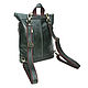  Women's leather backpack bag dark green Chloe SR33-732. Backpacks. Natalia Kalinovskaya. My Livemaster. Фото №5