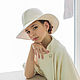 Tulip hat with wicker decor. Color milk. Hats1. Exclusive HATS. LANA ANISIMOVA.. Online shopping on My Livemaster.  Фото №2