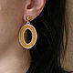 Leather earrings, leather earrings, beige Caramel earrings'. Earrings. Irina Moro. My Livemaster. Фото №4