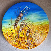 Картины и панно ручной работы. Ярмарка Мастеров - ручная работа Panels: Wheat. Handmade.