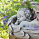 Ангел в крыльях из бетона Прованс шебби-шик садовый декор, Статуэтки, Азов,  Фото №1