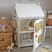 Куклы и игрушки handmade. Livemaster - original item Dollhouse with light wooden named doll house. Handmade.