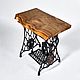 Table on a cast-iron bed made of a slab of elm 'Singer'. Tables. uloft. My Livemaster. Фото №4