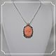 Pendant with cameo Girl peach color under silver 18h25, Subculture decorations, Smolensk,  Фото №1
