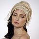 Evening turban hat hijab head wrap millinery with net and Pearls. Caps. TURBAN SVS. My Livemaster. Фото №4