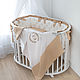 Bumpers for baby cot 4 PCs, Sides for crib, Moscow,  Фото №1