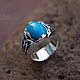 Ring with turquoise and triquetrum, Ring, St. Petersburg,  Фото №1