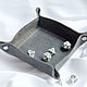 Арена для кубиков днд Dice tray  из натуральной кожи серая, Настольные игры, Москва,  Фото №1