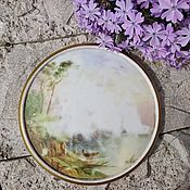 Винтаж: Lilien Porcelain тарелка шиншиллы на ветке, Австрия, 1990 год