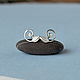 Minimalistic earrings Rostock. Silver earrings sprigs, Earrings, St. Petersburg,  Фото №1