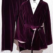 Одежда handmade. Livemaster - original item Women`s pantsuit ,,Velvet kimano