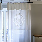 Для дома и интерьера handmade. Livemaster - original item Linen curtains with voluminous embroidery. Handmade.