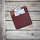 Easy Tobacco leather wallet cardholder. Business card holders. Mox workshop. My Livemaster. Фото №4