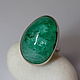 Ring: Ring with emerald 'Running on the waves', silver. Rings. EdGems jewerly. My Livemaster. Фото №5