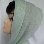 Аксессуары handmade. Livemaster - original item Hood scarf double layer mint green. Handmade.