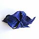Automatic hair clip Flower for Hair Blue Cobalt Blue Cornflower Blue. Hairpins. De-Si-Re. My Livemaster. Фото №4