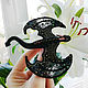 Emerald-black dragon. Brooch flying dragon. Gift girl. Brooches. Only_you_byElena. My Livemaster. Фото №5