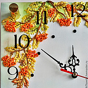 Часы с вышивкой "Море..ракушка...орхидея"