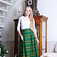 Order Skirt Russian style 'Arepa' green. Slavyanskie uzory. Livemaster. . Skirts Фото №3