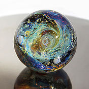 Glass ball Cosmic colors. Sphere Meditation Galaxy Space Universe Sun
