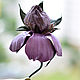 Iris purple flower leather brooch large. Brooches. flowersstyle (flowersstyle). Online shopping on My Livemaster.  Фото №2