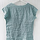 Linen blouse with open edges. Blouses. LINEN & SILVER ( LEN i SEREBRO ). Ярмарка Мастеров.  Фото №4