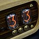Lamp clock Solid oak by Lauro Preto on IN-12 indicators. Tube clock. Tube-time (tube-time). My Livemaster. Фото №9