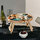 Cedar wine table with epoxy resin. VN11, Trays, Novokuznetsk,  Фото №1