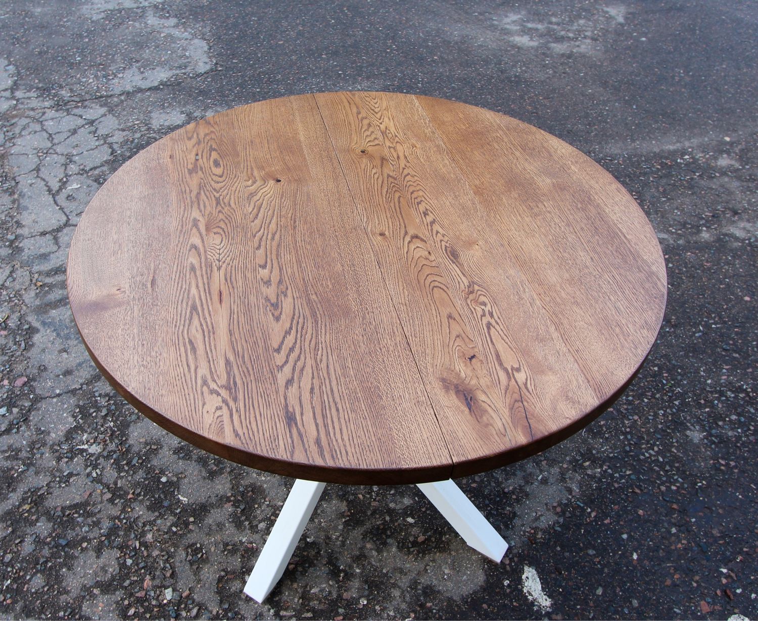 Круглый деревянный раскладной стол MC-10472