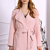 Одежда handmade. Livemaster - original item Women`s summer raincoat with belt, fashionable trench coat pink. Handmade.