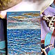 The painting ' Evening sea '. Pictures. Picture&miniature lacquer painting. My Livemaster. Фото №4