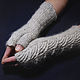 Women's knitted fingerless gloves Clouds. Mitts. Warm Yarn. Online shopping on My Livemaster.  Фото №2