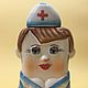 Nurse flask porcelain. Hippocratic Oath. Souvenirs by profession. Veselyj farfor. Online shopping on My Livemaster.  Фото №2