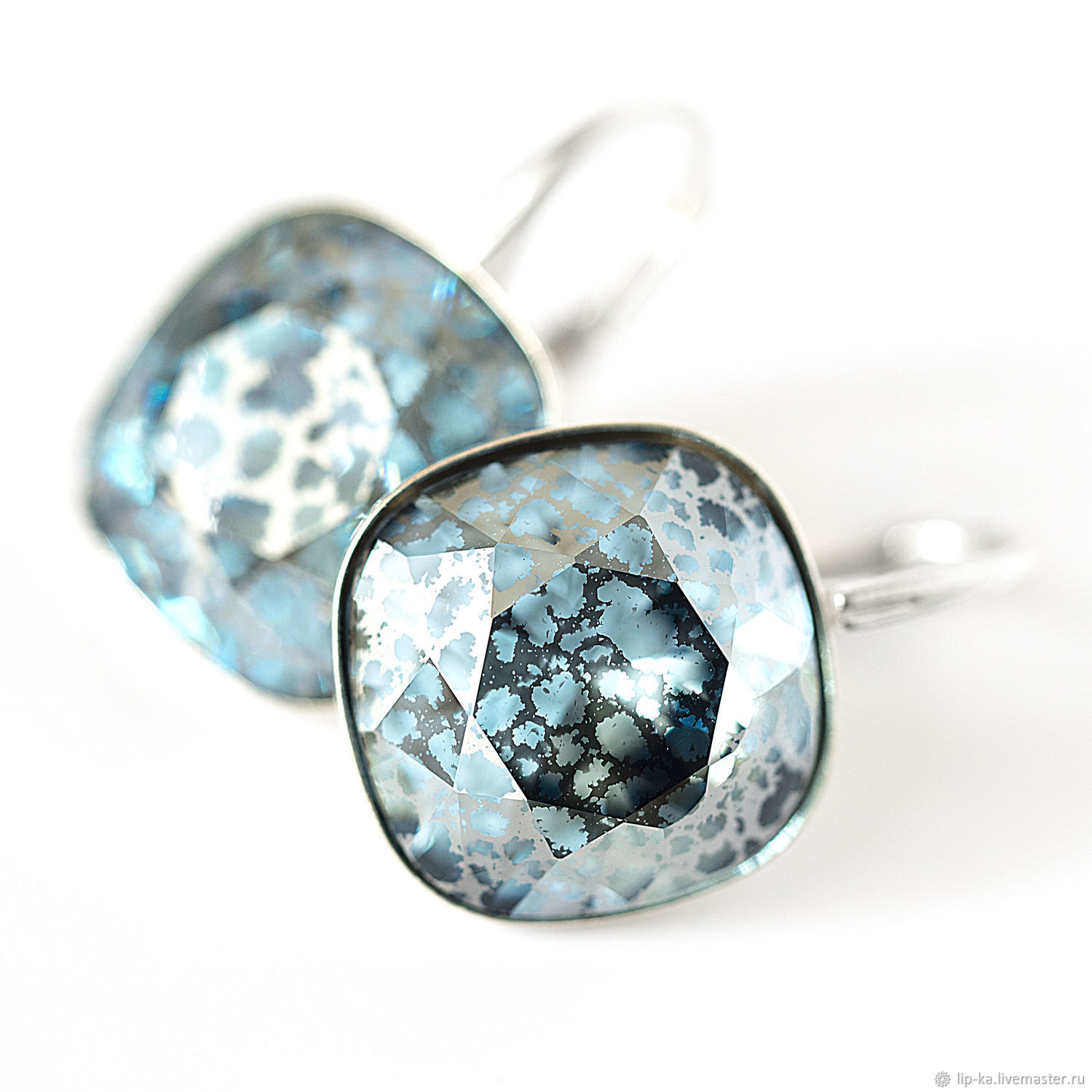 NEW Color! Серебряные серьги Сваровски Swarovski – купить на Ярмарке ...