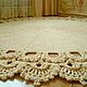 Crocheted round rug made of cord Lily with lace trim. Carpets. knitted handmade rugs (kovrik-makrame). Online shopping on My Livemaster.  Фото №2