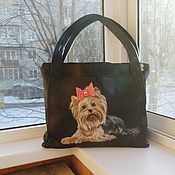 Сумки и аксессуары handmade. Livemaster - original item Women`s leather bag with painting to order for Taisia.. Handmade.