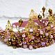 Order Pink big beautiful crown of stones. Beaded jewelry by Mariya Klishina. Livemaster. . Headband Фото №3