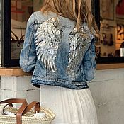 Материалы для творчества handmade. Livemaster - original item Applique in the form of wings embroidered with sequins. Handmade.
