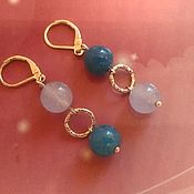 Rose quartz chain and earrings
