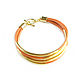 Order Orange bracelet, leather bracelet,leather bracelet 'Overflow'. Irina Moro. Livemaster. . Cuff bracelet Фото №3