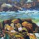 Морской пейзаж. Картина маслом. Море Волна  Берег. Картины. ИринаКартиныМаслоАкварельГуашь. Ярмарка Мастеров.  Фото №5