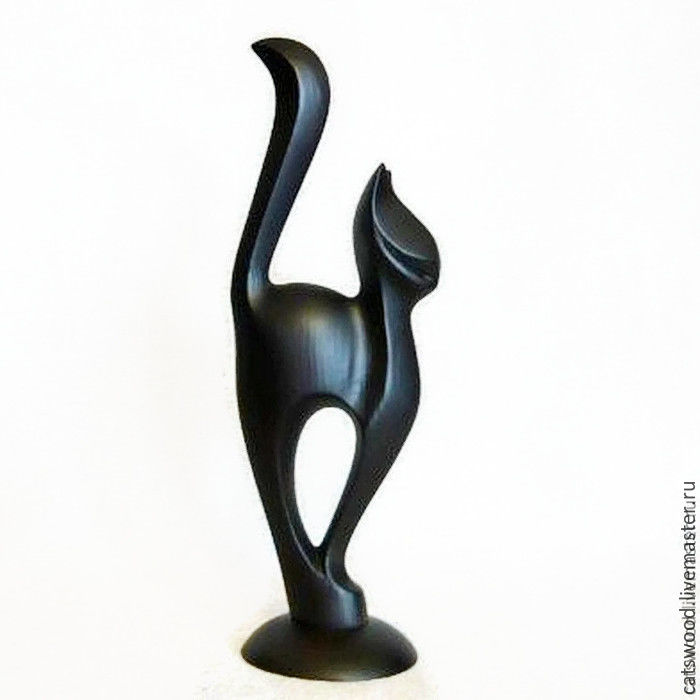 Sculpture Cat wooden 'arrogant woman', Figurines, Ivanovo,  Фото №1